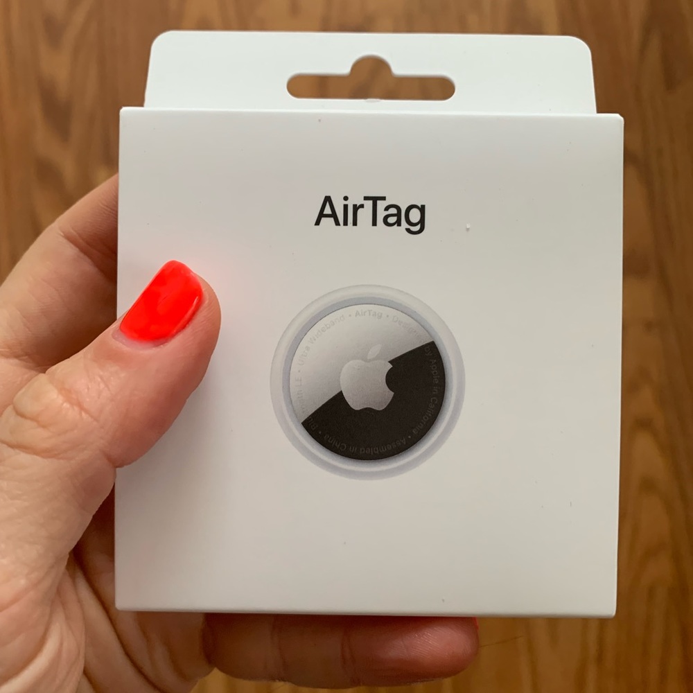New Apple AirTag and Turquoise Key Ring Holder